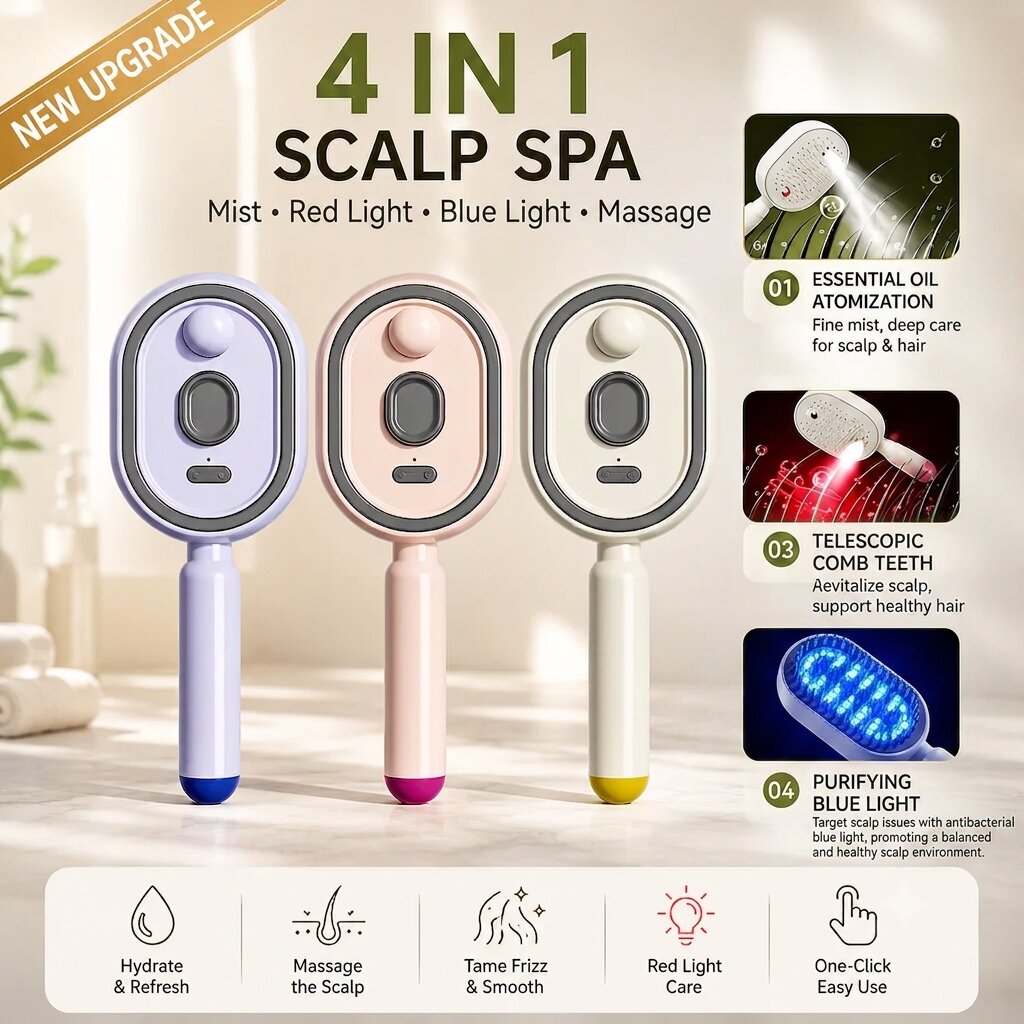 ICONIC™ 4-in-1 ELECTRIC HAIR MASSAGE KERATIN BRUSH