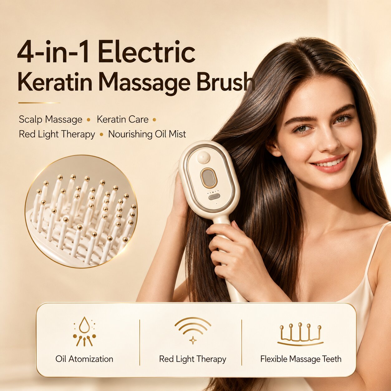 ICONIC™ 4-in-1 ELECTRIC HAIR MASSAGE KERATIN BRUSH