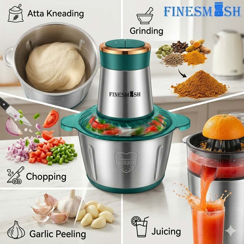 Stainless Steel 4-in-1 1200W Food Processor Home Depot ©